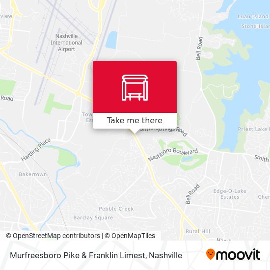 Murfreesboro Pike & Franklin Limest map