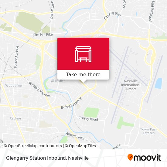 Glengarry Station Inbound map
