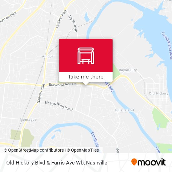 Old Hickory Blvd & Farris Ave Wb map