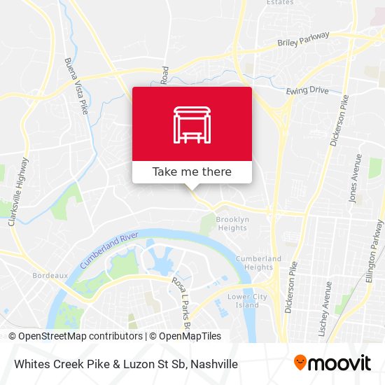 Whites Creek Pike & Luzon St Sb map