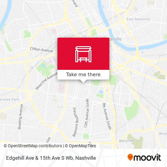 Edgehill Ave & 15th Ave S Wb map