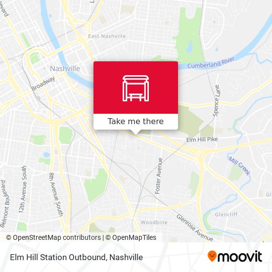 Elm Hill Station Outbound map
