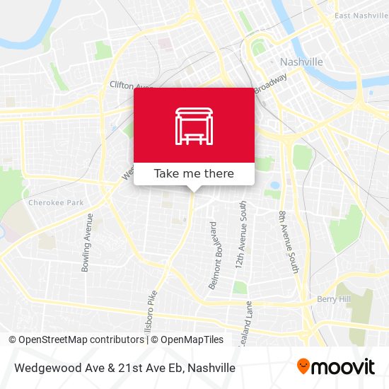 Wedgewood Ave & 21st Ave Eb map