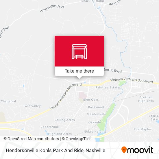 Hendersonville Kohls Park And Ride map