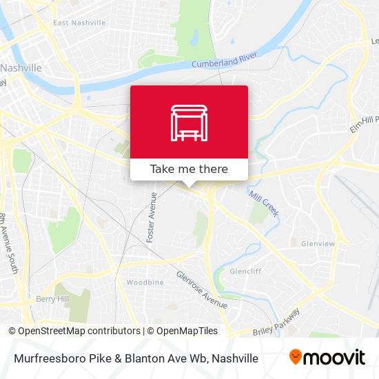 Mapa de Murfreesboro Pike & Blanton Ave Wb