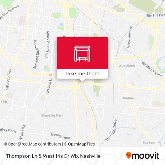Thompson Ln & West Iris Dr Wb map