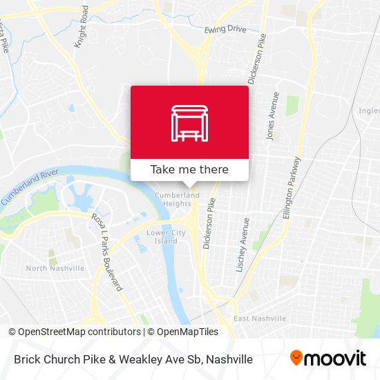 Mapa de Brick Church Pike & Weakley Ave Sb