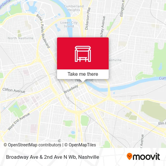 Mapa de Broadway Ave & 2nd Ave N Wb