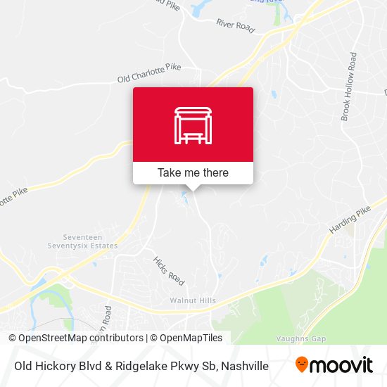 Old Hickory Blvd & Ridgelake Pkwy Sb map