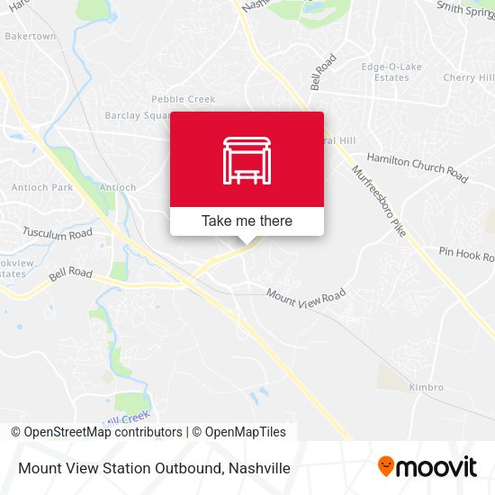 Mount View Station Outbound map