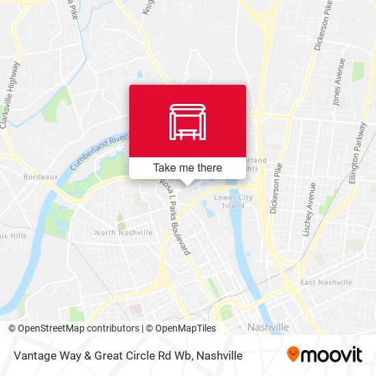 Mapa de Vantage Way & Great Circle Rd Wb