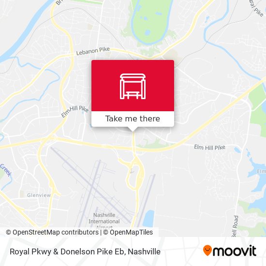 Royal Pkwy & Donelson Pike Eb map