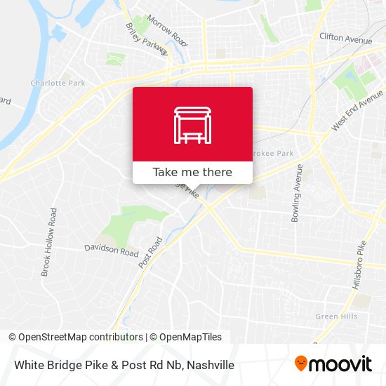 White Bridge Pike & Post Rd Nb map