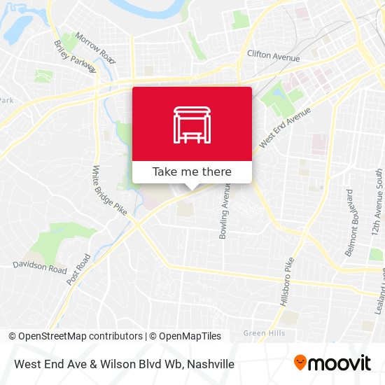 Mapa de West End Ave & Wilson Blvd Wb
