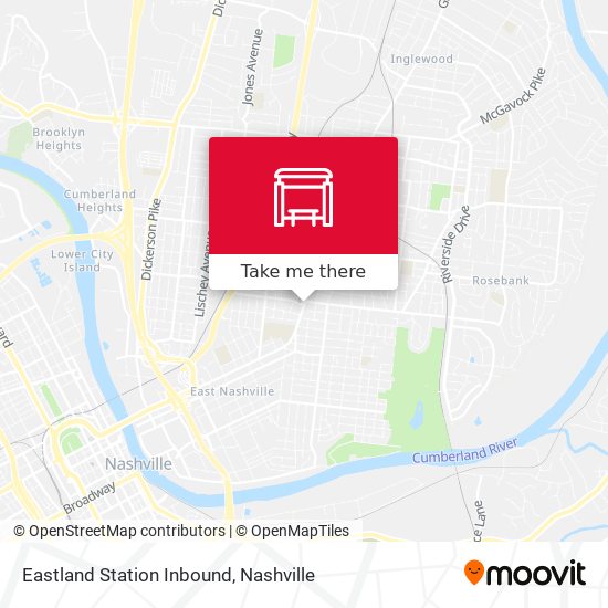 Eastland Station Inbound map