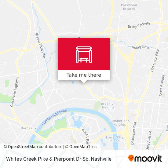 Whites Creek Pike & Pierpoint Dr Sb map