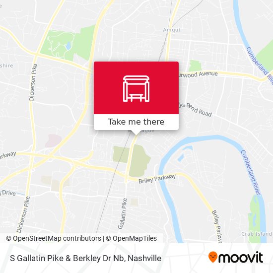 S Gallatin Pike & Berkley Dr Nb map