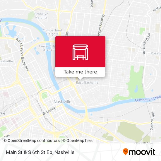 Main St & S 6th St Eb map