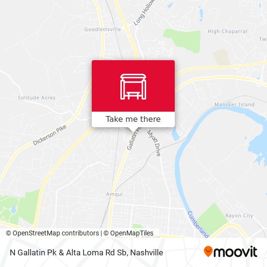 N Gallatin Pk & Alta Loma Rd Sb map