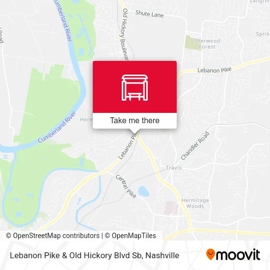 Mapa de Lebanon Pike & Old Hickory Blvd Sb