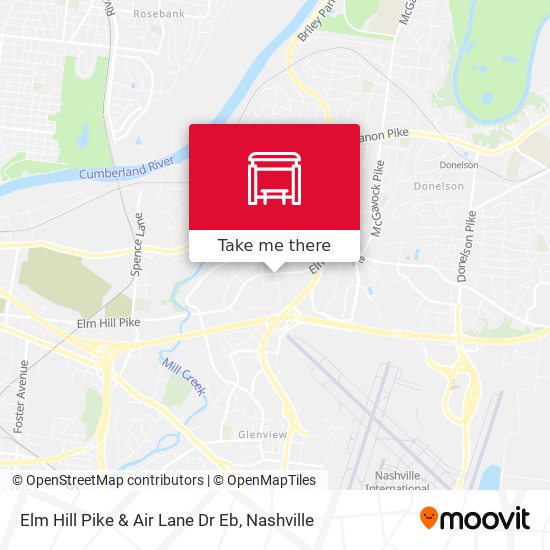 Elm Hill Pike & Air Lane Dr Eb map