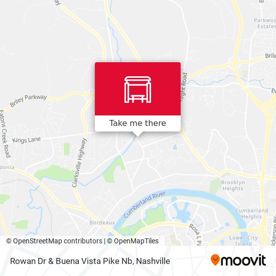 Rowan Dr & Buena Vista Pike Nb map