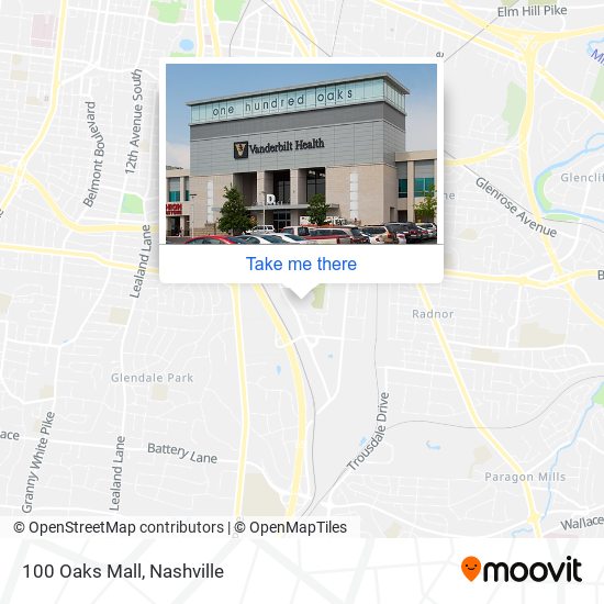100 Oaks Mall map