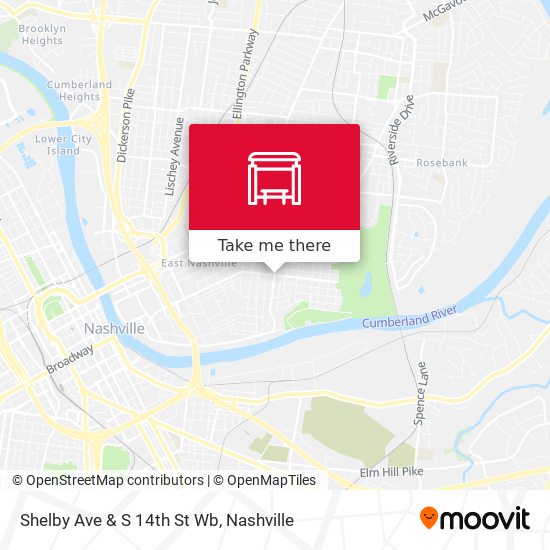 Shelby Ave & S 14th St Wb map