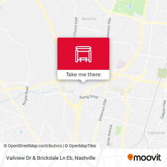 Vailview Dr & Brickdale Ln Eb map