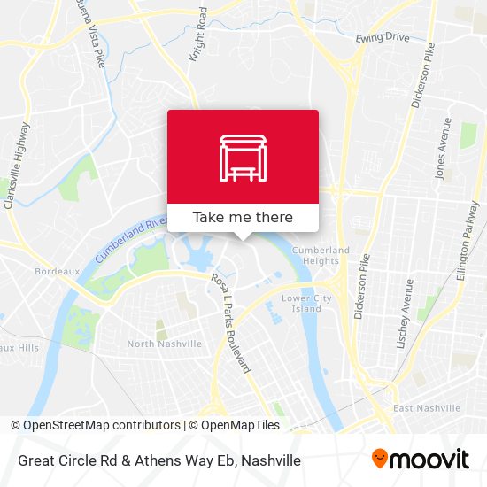 Great Circle Rd & Athens Way Eb map