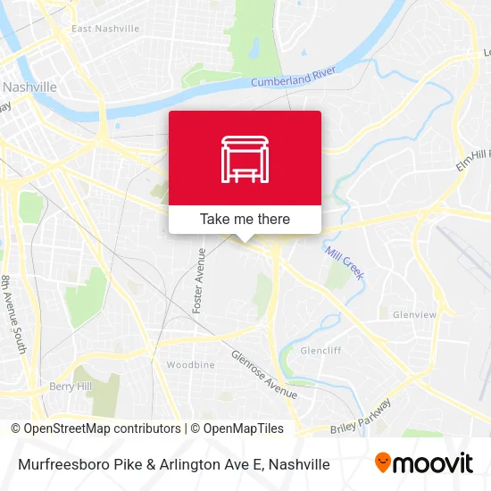 Mapa de Murfreesboro Pike & Arlington Ave E
