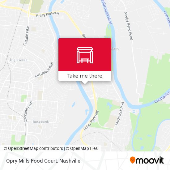 Mapa de Opry Mills Food Court