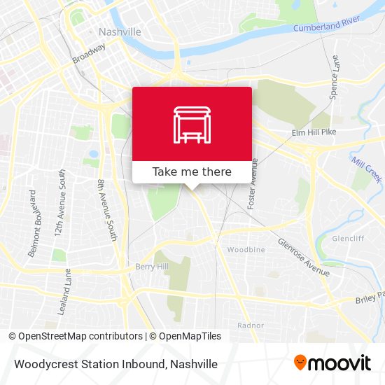 Woodycrest Station Inbound map