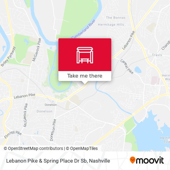 Lebanon Pike & Spring Place Dr Sb map