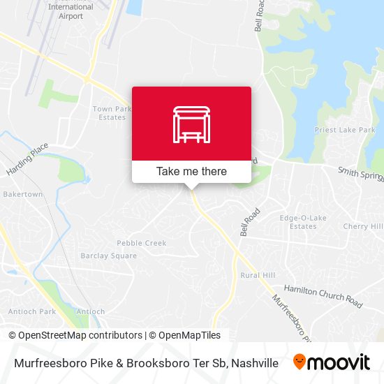 Mapa de Murfreesboro Pike & Brooksboro Ter Sb