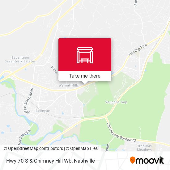 Hwy 70 S & Chimney Hill Wb map