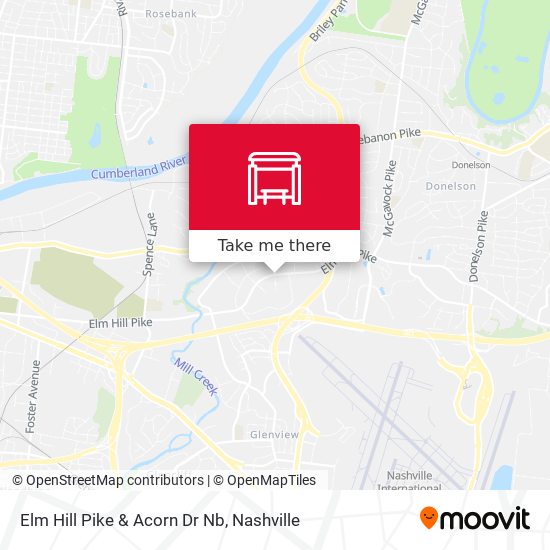 Elm Hill Pike & Acorn Dr Nb map