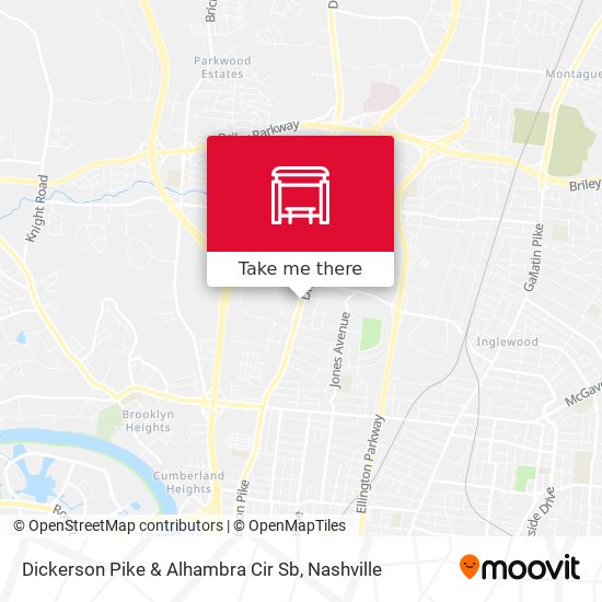 Dickerson Pike & Alhambra Cir Sb map