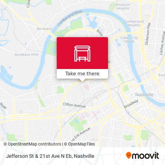 Jefferson St & 21st Ave N Eb map