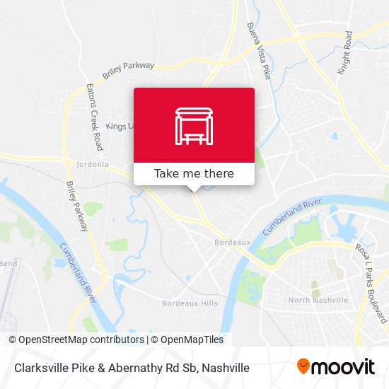 Clarksville Pike & Abernathy Rd Sb map