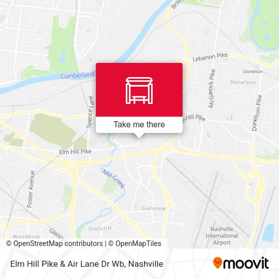 Elm Hill Pike & Air Lane Dr Wb map