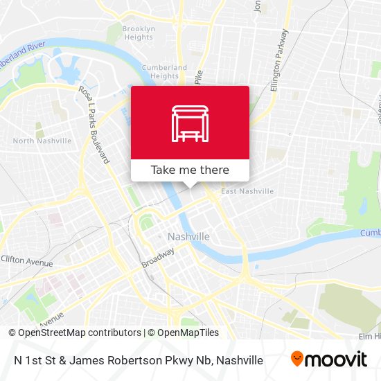 Mapa de N 1st St & James Robertson Pkwy Nb
