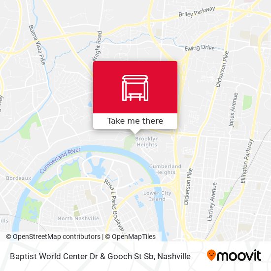 Baptist World Center Dr & Gooch St Sb map