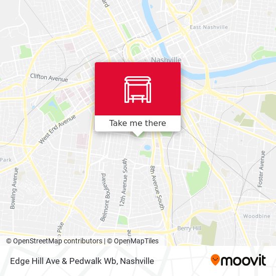 Mapa de Edge Hill Ave & Pedwalk Wb