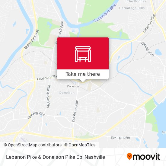 Lebanon Pike & Donelson Pike Eb map