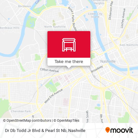 Dr Db Todd Jr Blvd & Pearl St Nb map