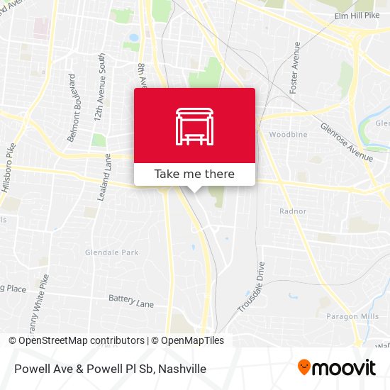 Powell Ave & Powell Pl Sb map