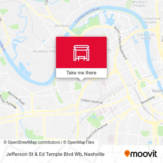 Mapa de Jefferson St & Ed Temple Blvd Wb