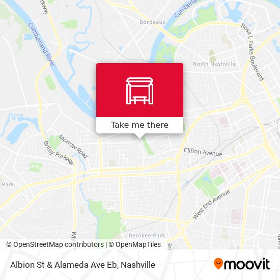 Albion St & Alameda Ave Eb map