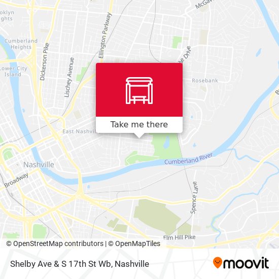 Mapa de Shelby Ave & S 17th St Wb